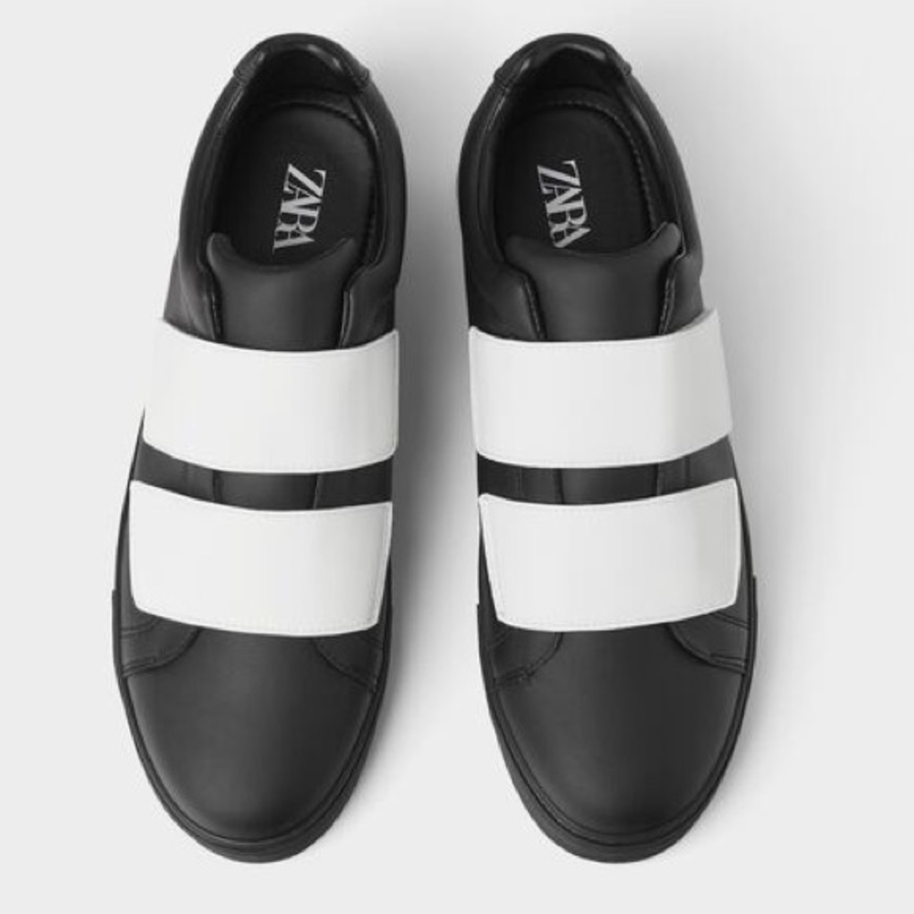 ZARA BLACK STRAP SNEAKERS